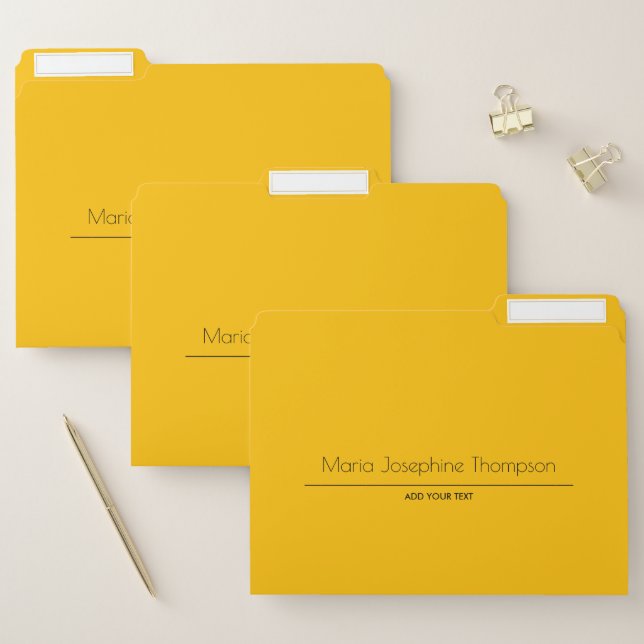 Trendy  Sunburst Yellow Customizable File Folder (Set)
