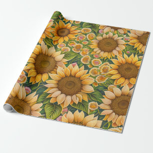 Trendy Sunflower Beautiful Collection Wrapping Paper