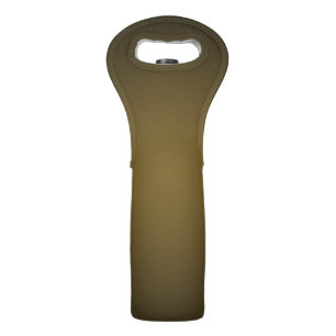 Trendy Tan and Black Grainy Vignette Wine Bag