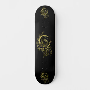 Trendy Tattoo Style Floral Crescent Moon Deck