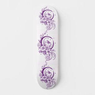 Trendy Tattoo Style Floral Crescent Moon Deck
