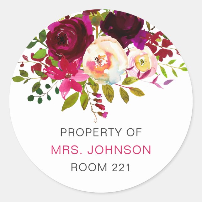 Trendy Teacher classroom library bookplates (Front)