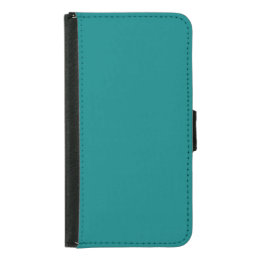 Trendy Teal Blue Green Color,  Samsung Galaxy S5 Wallet Case
