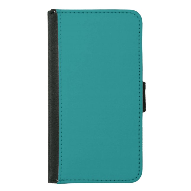 Trendy Teal Blue Green Color,  Samsung Galaxy Wallet Case (Front)