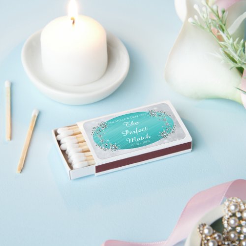 Trendy Teal The Perfect Match Wedding Favor 