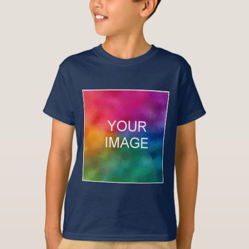 Trendy Template Add Image Photo Text Boys Kids T_Shirt