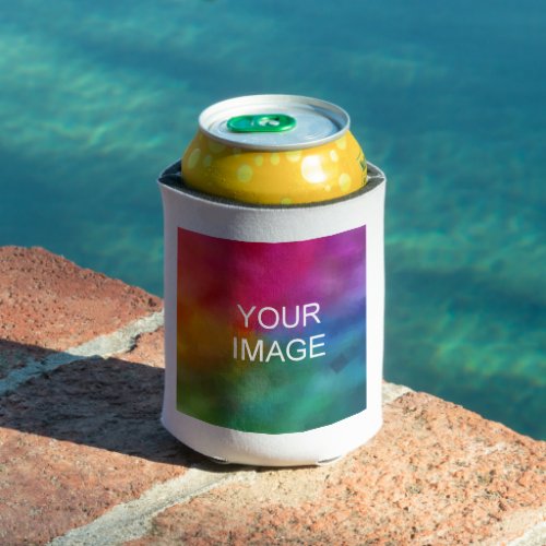 Trendy Template Custom Photo Image or Logo Plain Can Cooler