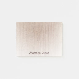 Trendy Template Elegant Distressed Text Wood Look Post-it Notes