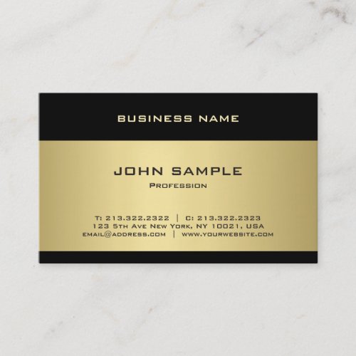 Trendy Template Elegant Gold Professional Modern Business Card