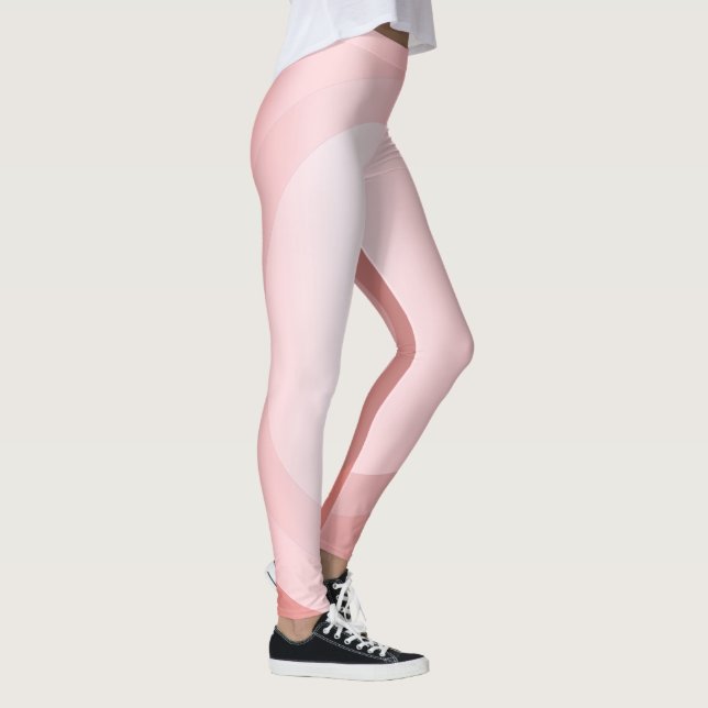 Trendy Template Elegant Rose Gold White Modern Leggings (Right)
