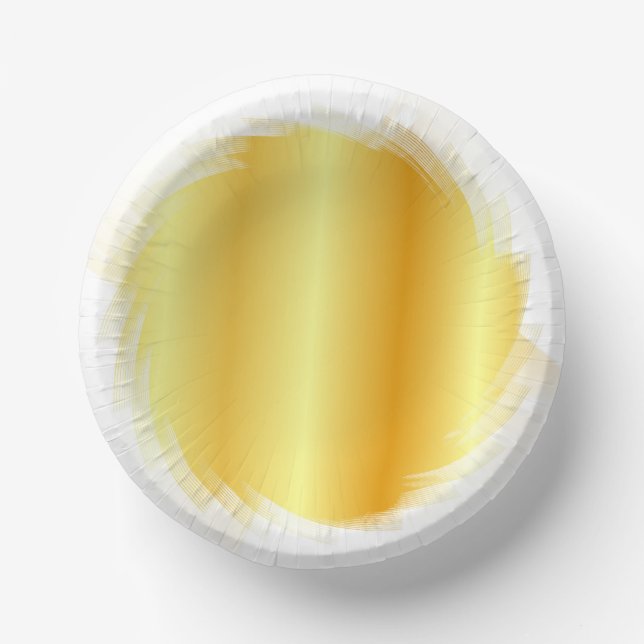 Trendy Template Gold Look Elegant Glamour Paper Bowls (Front)