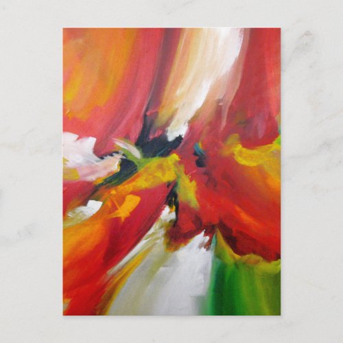 Trendy Template Modern Abstract Expressionist Postcard