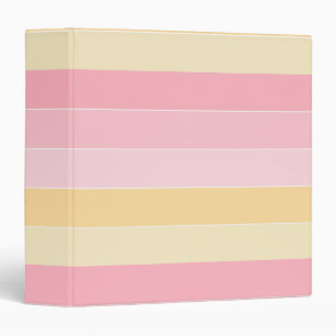 Trendy Template Pastel Pink Vanilla Yellow White 3 Ring Binder