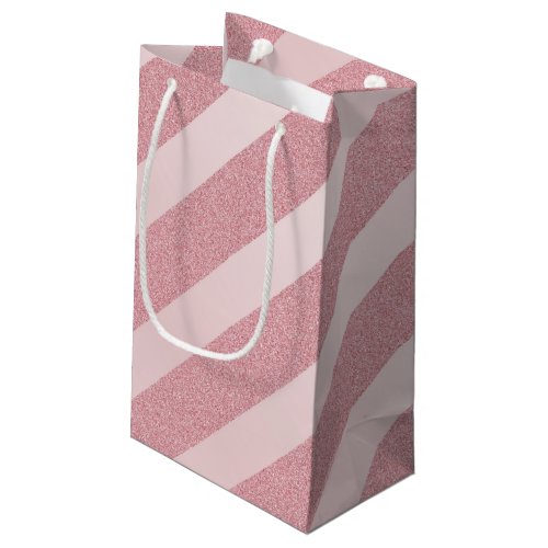 Trendy Template Rose Gold Glitter Elegant Modern Small Gift Bag