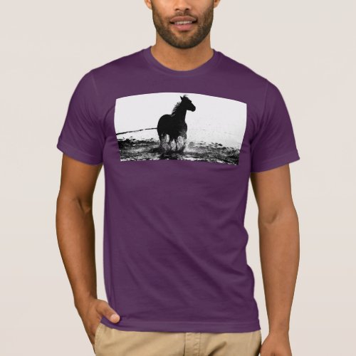 Trendy Template Running Horse Elegant Modern Pop T_Shirt