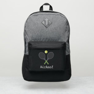 Trendy Tennis Racquet and Ball Personalized Port Authority® Backpack