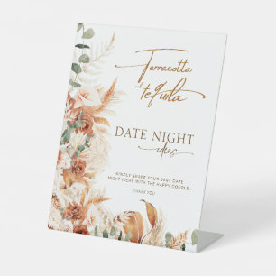 Trendy Terracotta and Tequila Date Night Ideas Pedestal Sign