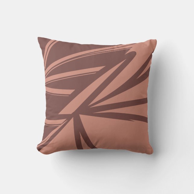 Trendy Terracotta Pink Throw Pillow (Front)