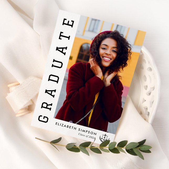 trendy text modern law graduation announcement  (Creator Uploaded)