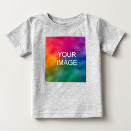 Trendy Text Photo Quality Fine Jersey Heather Grey Baby T-Shirt