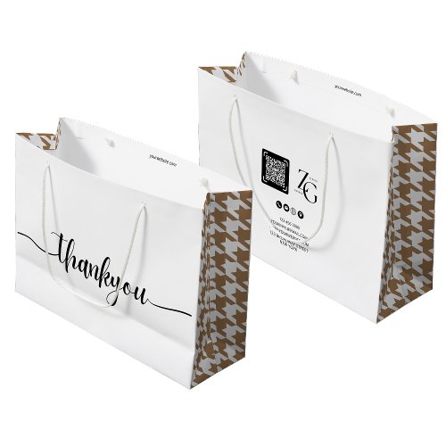 Trendy Thank You Business Custom Logo Professional Large Gift Bag