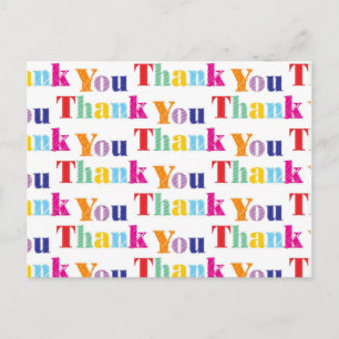 Trendy Thank You Postcard