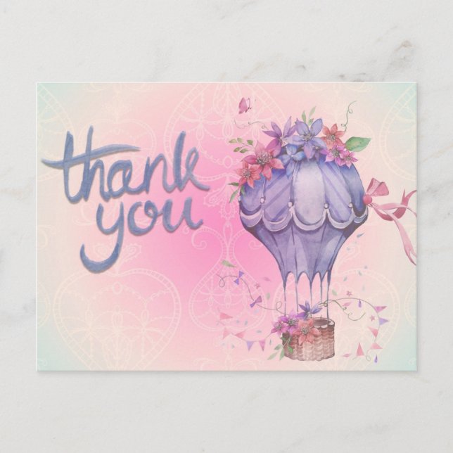 Trendy Thank You Postcard (Front)