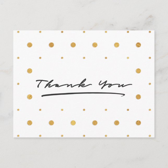 Trendy Thank You Postcard (Front)