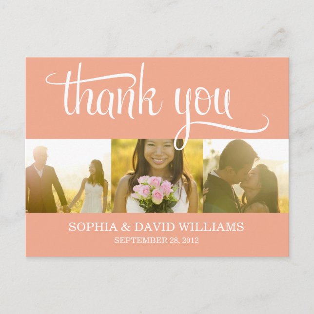 TRENDY THANKS | WEDDING THANK YOU CARD (Front)
