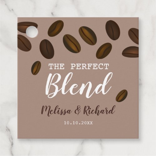 Trendy The Perfect Blend Coffee Wedding Favor Tags
