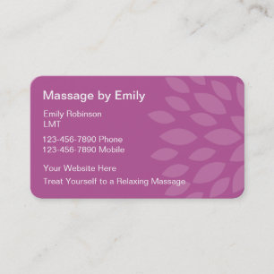 Trendy Therapeutic Massage Business Cards