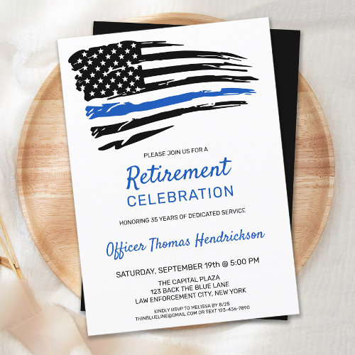 Trendy Thin Blue Line Police Officer Retirement
