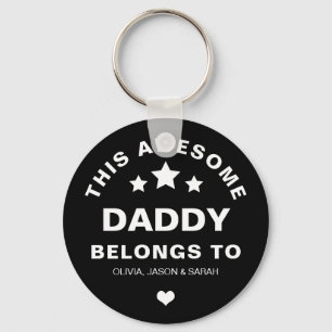 Trendy This Awesome Daddy Belongs to Father's Day  Keychain