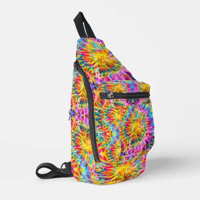 Trendy Tie Dye Sling Bag (Left Corner)