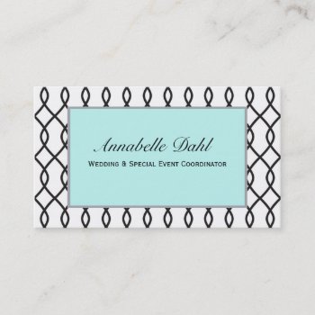 Trendy Tiffany  Silver Banner Business Card by cami7669 at Zazzle