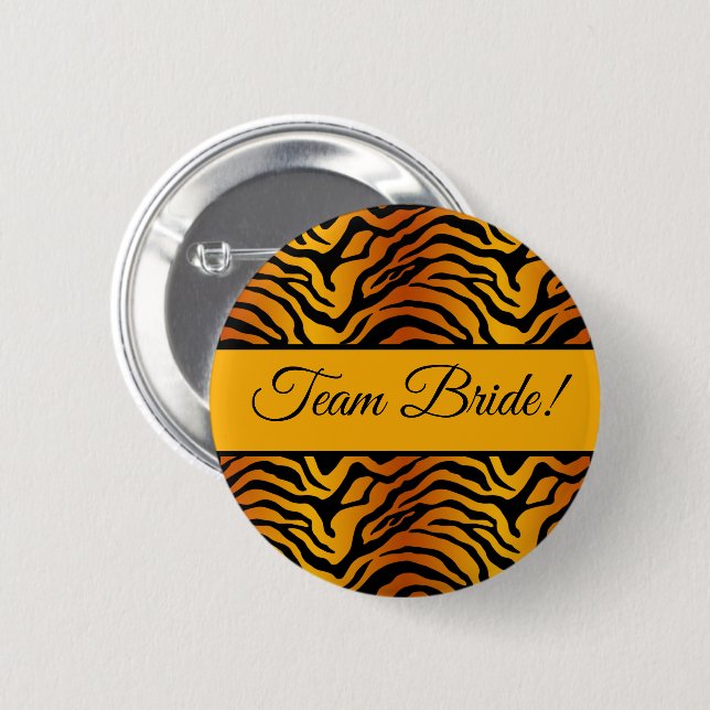 Trendy tiger print  button (Front & Back)