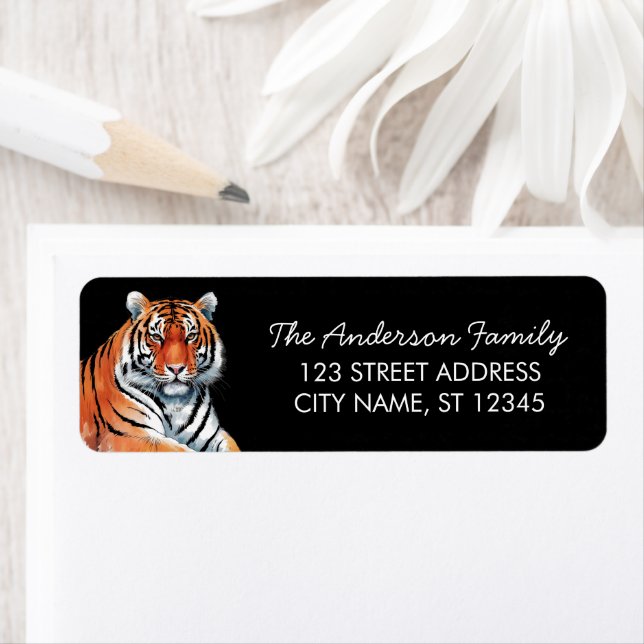 Trendy Tiger Return Address Black  Label (Insitu)