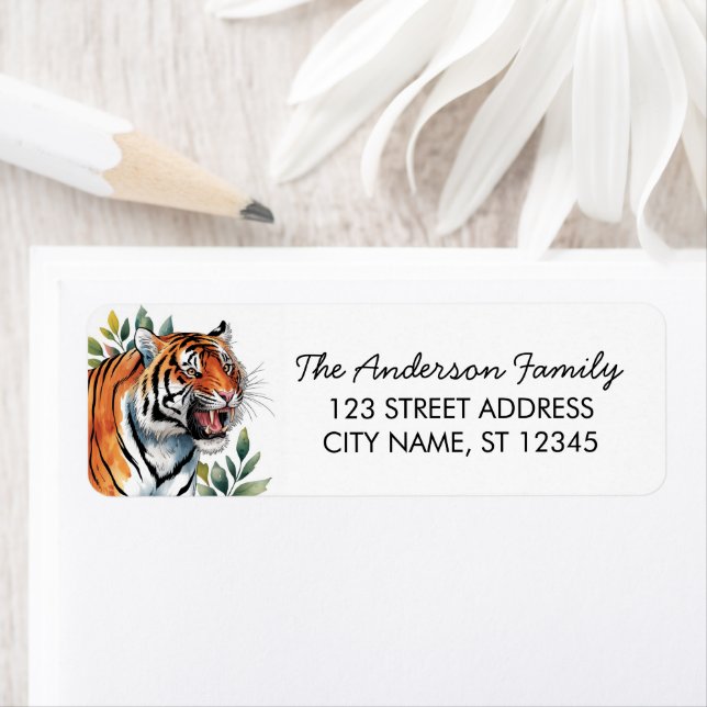 Trendy Tiger Return Address Black  Label (Insitu)