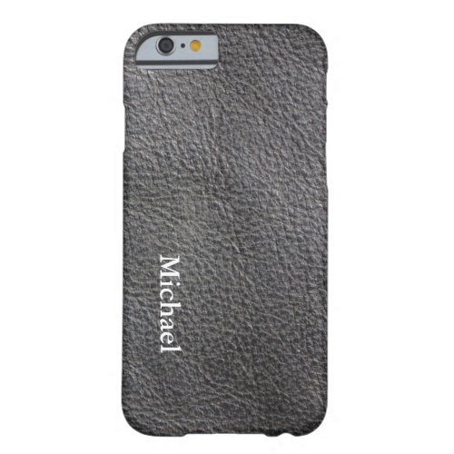 Trendy tough look black leather case iPhone 66s