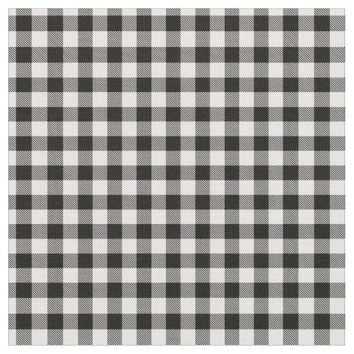 Trendy traditional buffalo plaid black and white  fabric