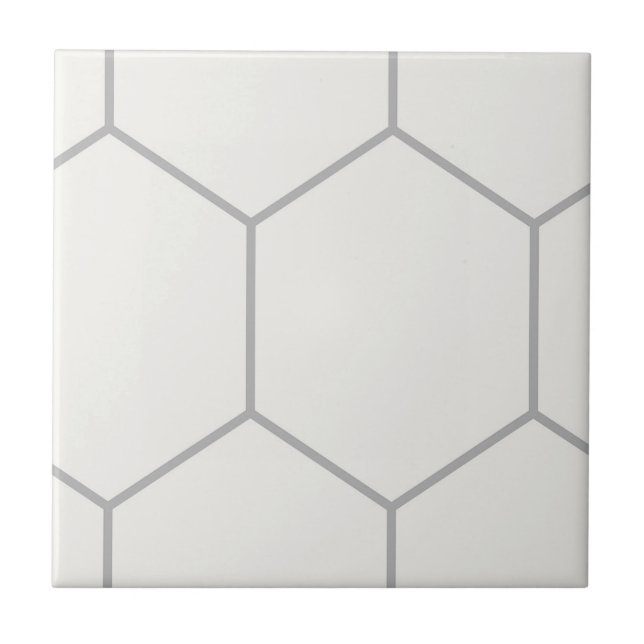 Trendy Traditional Classic Hexagon Pattern   Ceramic Tile (Front)