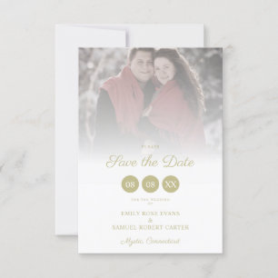 Trendy Transparency Effect Elegant Photo Wedding Save The Date