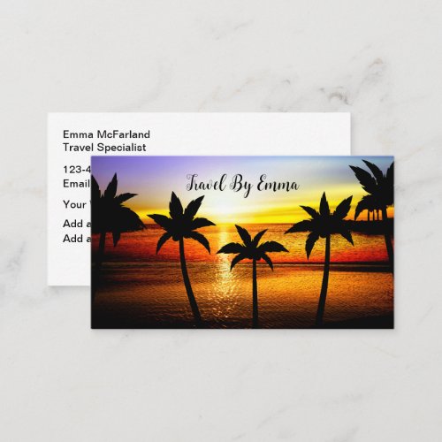 Trendy Travel Agent Specialist Business Cards