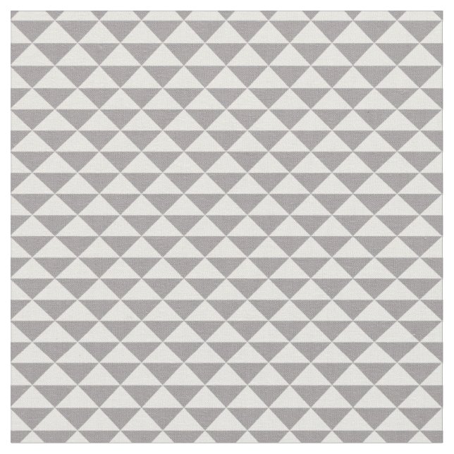 Trendy Triangles Patterned Fabric (Warm Gray) (Close Up)