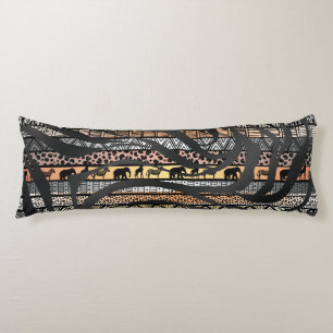 Trendy Tribal African Pattern Zebra Print Body Pillow