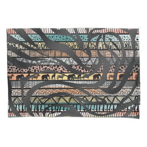 Trendy Tribal African Pattern Zebra Print Pillow Case