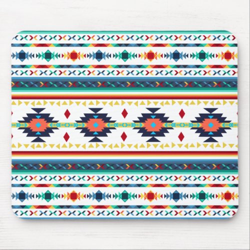 trendy tribal ethnic geometric pattern mouse pad