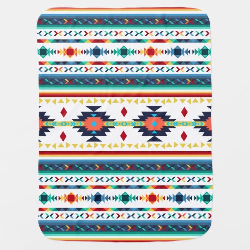 trendy tribal ethnic geometric pattern receiving blanket