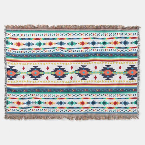 trendy tribal ethnic geometric pattern throw blanket