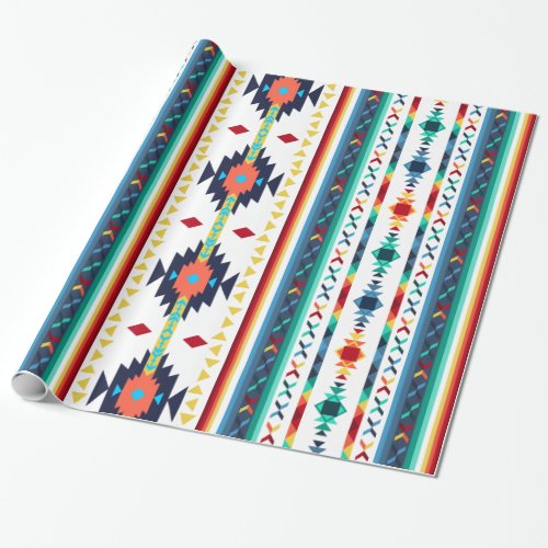 trendy tribal ethnic geometric pattern wrapping paper